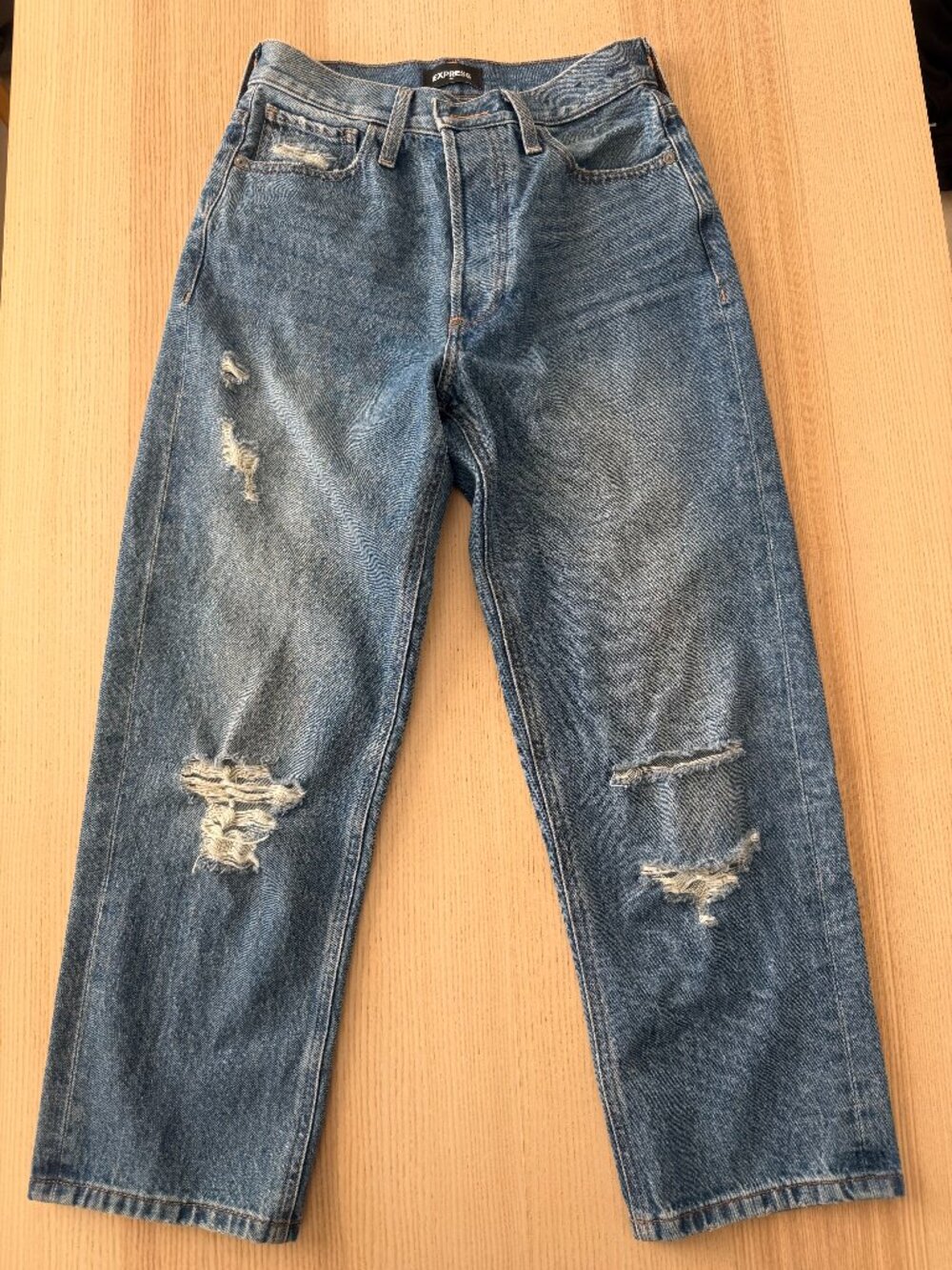 Y2K Express High Rise Relaxed Straight Denim Size 2 Regular